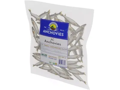 Dried fish and seafood Dried Anchovies 3D model