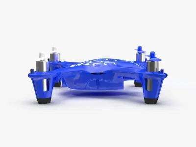 Hubsan X4 H107C Blue Low-poly 3D model