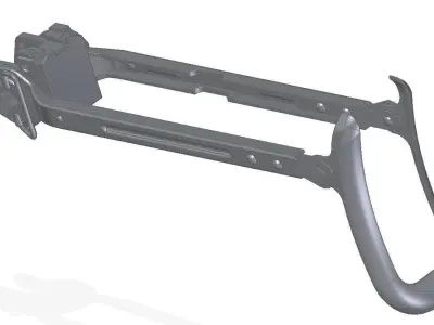 AKMS stock kit 3D model