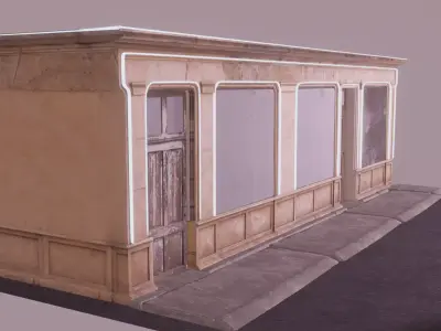  Classic Building Facade Low-poly 3D model
