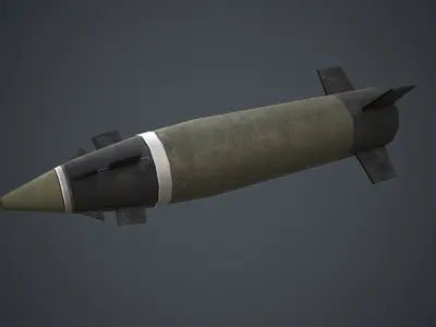 Katana Shell 155mm Low-poly 3D model