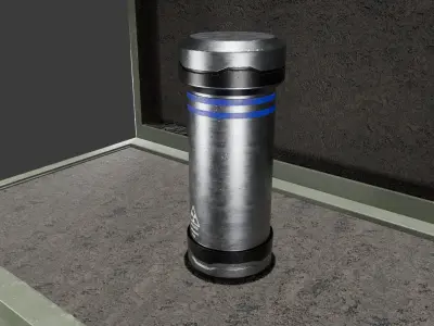 Futuristic grenade 3 Low-poly 3D model