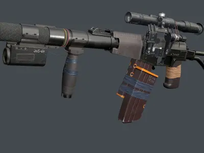 AS VAL Low-poly 3D model