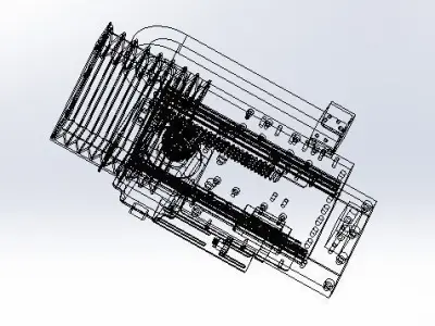 The gear and rack drives the manipulator 3D model