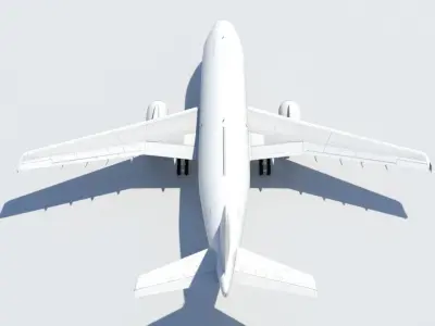 Airbus A300-600F Static Lowpoly Low-poly 3D model