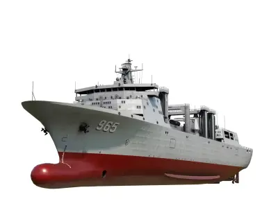 Chinese Navy Type 901 Replenishment Ship PLAN 901Class Low-poly 3D model