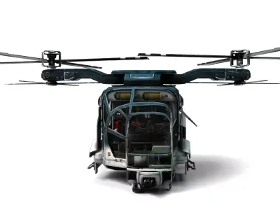 Stealth Helicopter Fully Rigged Tactical Attack Recon Aircraft 3D model