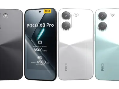 Xiaomi Poco X8 Pro All Colors 3D model