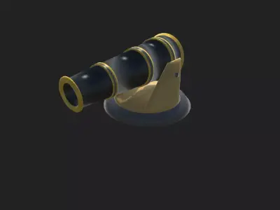 Simple low-poly cannon Free 3D model