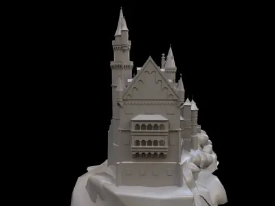 Neuschwanstein Castle Low-poly 3D model