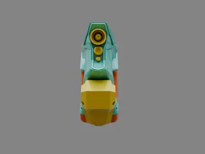 Water Gun one hand 10 Low-poly 3D model