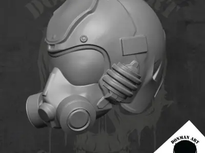 Flame Trooper Head for action figures 3D print model