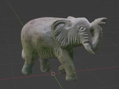 soapstone elephant statue 3D model