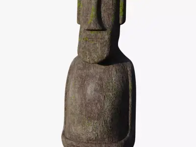 Moai statue Low-poly 3D model