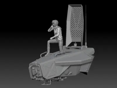 APOCALYPSE GARAGE MECHA MILITARY GIRL 2 3D print model