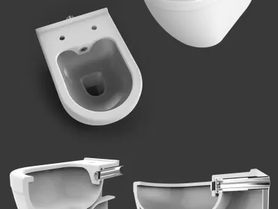 watercloset and urinal 3D model