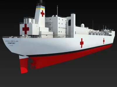 Hospital Ship USNS Comfort 3D model