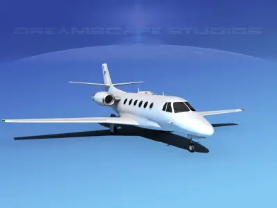 Cessna Citation 560XL White Livery 3D model
