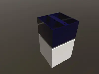 Square LED Light Fixture Free 3D model