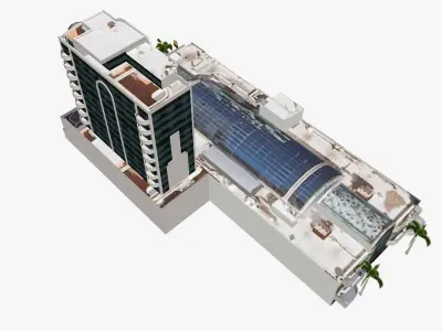 Niecon Plaza Low-poly 3D model