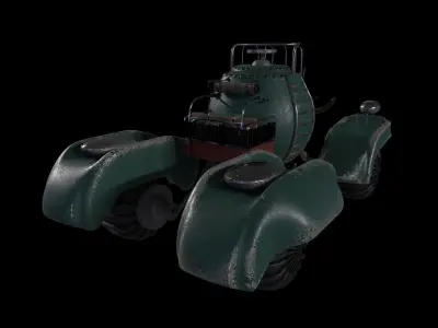 Heavy Armored Vehicle -  Game Ready - Low Poly PBR 3D model Low-poly 3D model