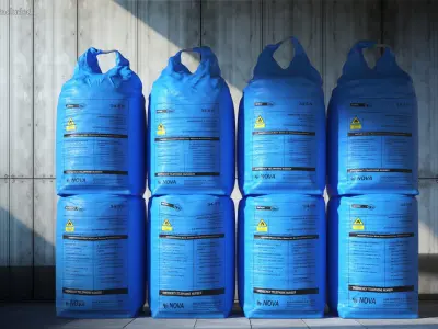 NOVA Ammonium Nitrate Fertilize 10-Pack 400 kg Blue 3D model