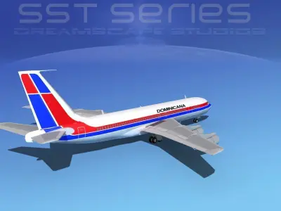 Boeing 707-320 SS Air Dominicana 3D model