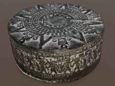 Stone Carving 3D Model Low-poly 3D model