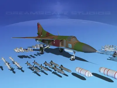 Mig 23 Flogger B V09 Russia 3D model