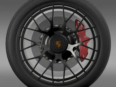 Porsche GTS 2015 wheel 3D model