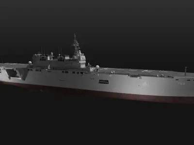 JMSDF Izumo class helicopter carrier model 3D model