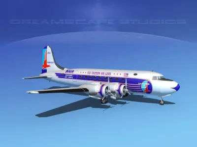 Douglas DC-4 Eastern Airlines 1 3D model