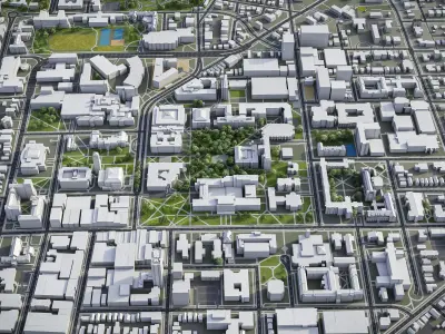 Ann Arbor Low-poly 3D model