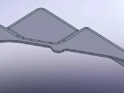 A imported partiges to parametric modelling 3D model