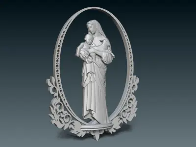 Virgin Mary 3D print model