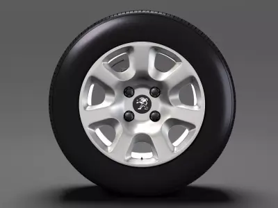 Peugeot Partner Van wheel 2017 3D model