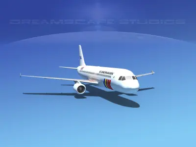 Airbus A320 LP SAS Low-poly 3D model