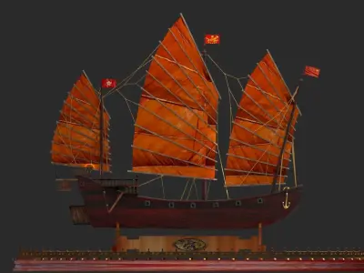 Chinese Junk ship 3D model