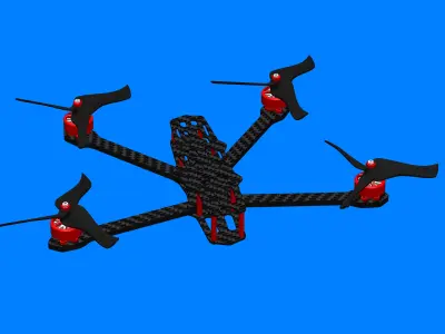 5 inch DRONE CARBON Fiber 3D print model