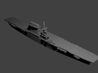 Lexington Class Aircraft Carrier 3D print model