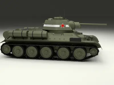 T34-76 Tiger Tank Early Pack 3D model