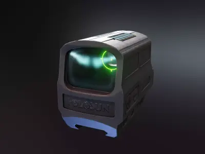 Holosun HS512GD Reflex Sight Low-poly 3D model