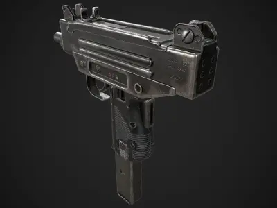 Micro Uzi Low-poly 3D model