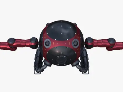 drone robot Low-poly 3D model