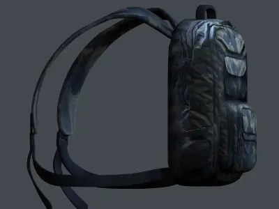 Backpack Camping Generic military human bag storqge Low-poly 3D model