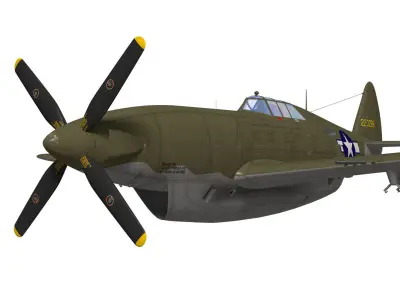 Republic XP47H 3D model