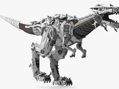 Dinosaur Robot Rigged for Cinema 4D 3D model