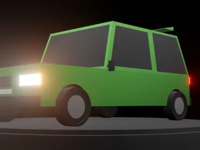 low poly car sport Free low-poly 3D model