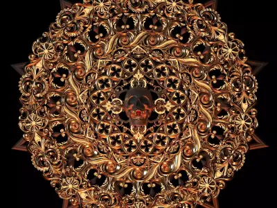 Ornament skull give away Free 3D model