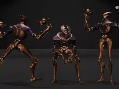 Arcane Alien Low-poly 3D model